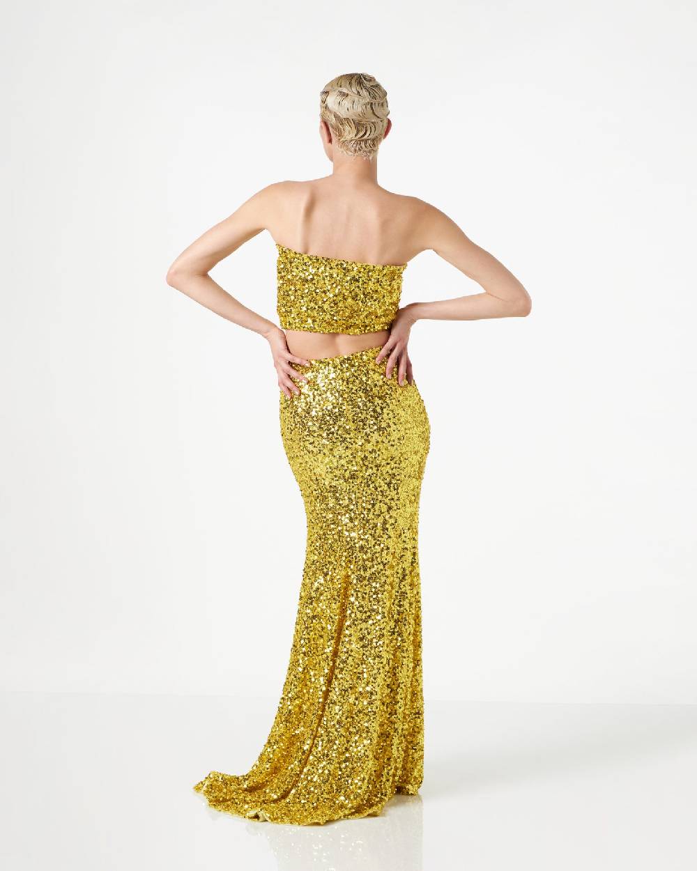 Le Twins Mariacristina Paillettes Giallo In Saldo
