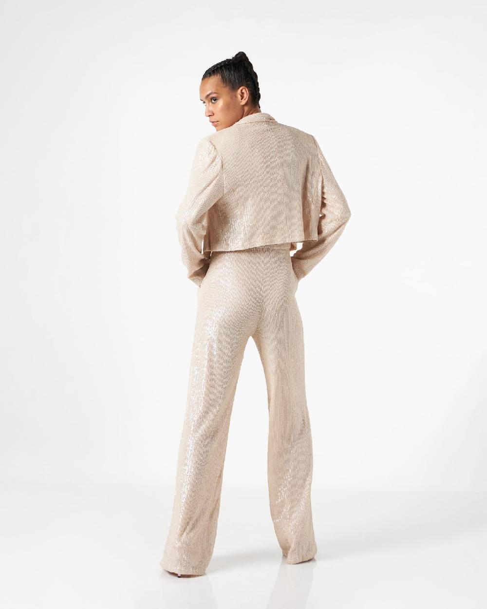 Le Twins Comacchio Corta Paillettes Opache Beige 2025