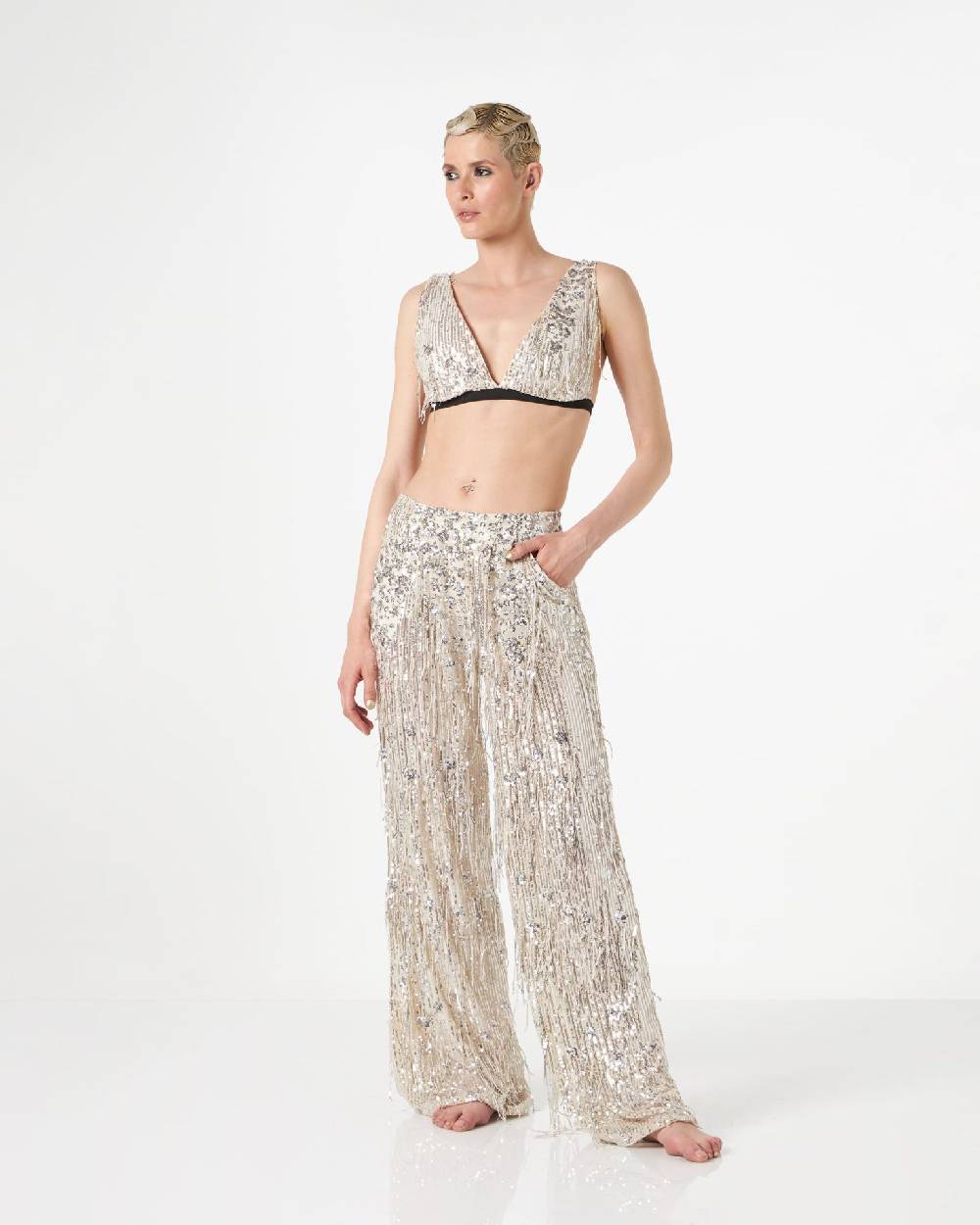 Le Twins Virgy Paillettes Argento Convenienza