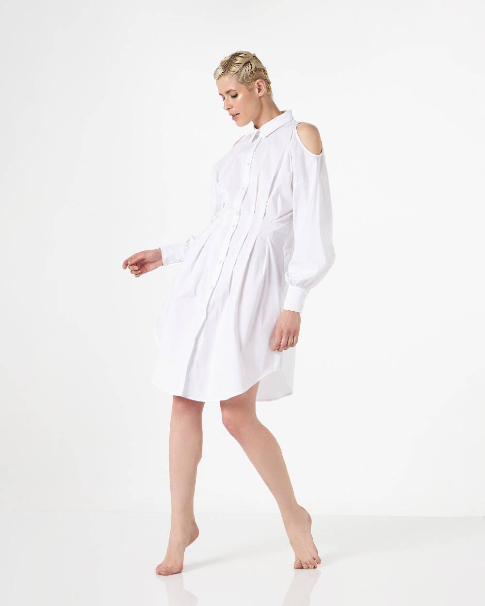 Le Twins Cristiana Corto Bianco Spalle Bucate Vendite Flash