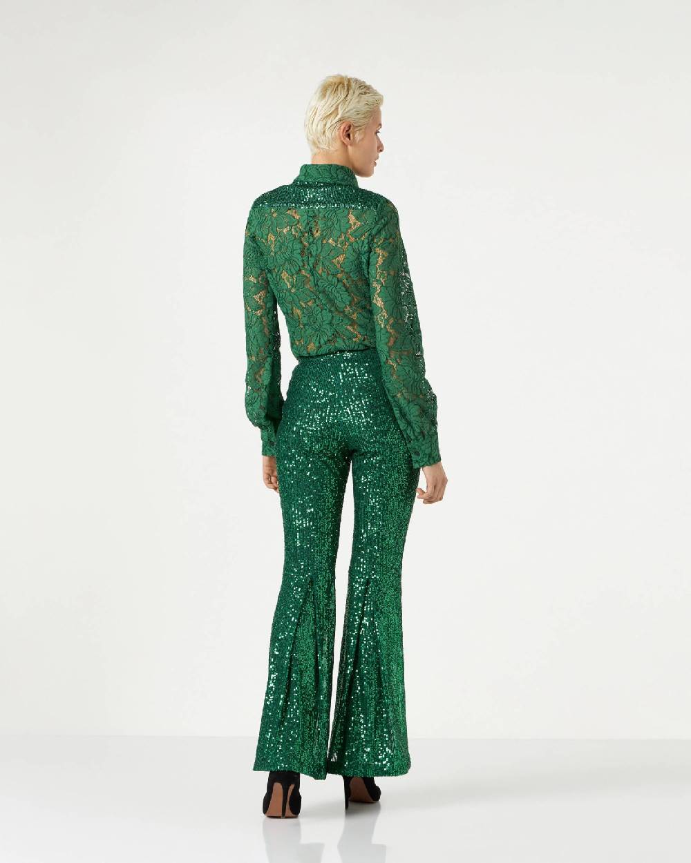 Le Twins Moni Paillettes Verde Spedizione Gratuita