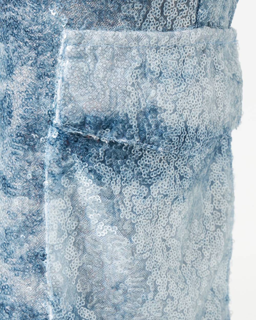 Le Twins Roby Paillettes Jeans Celeste Sottocosto