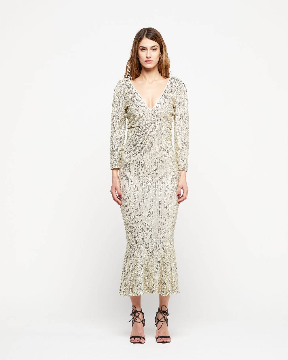 Le Twins Abito Sole – Paillettes Argento Shopping Online