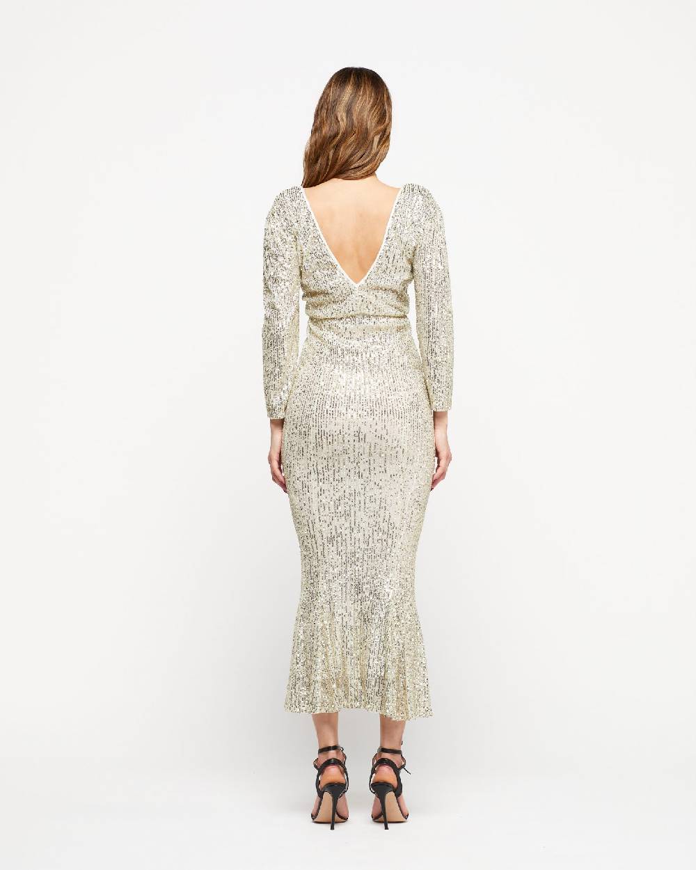 Le Twins Abito Sole – Paillettes Argento Shopping Online