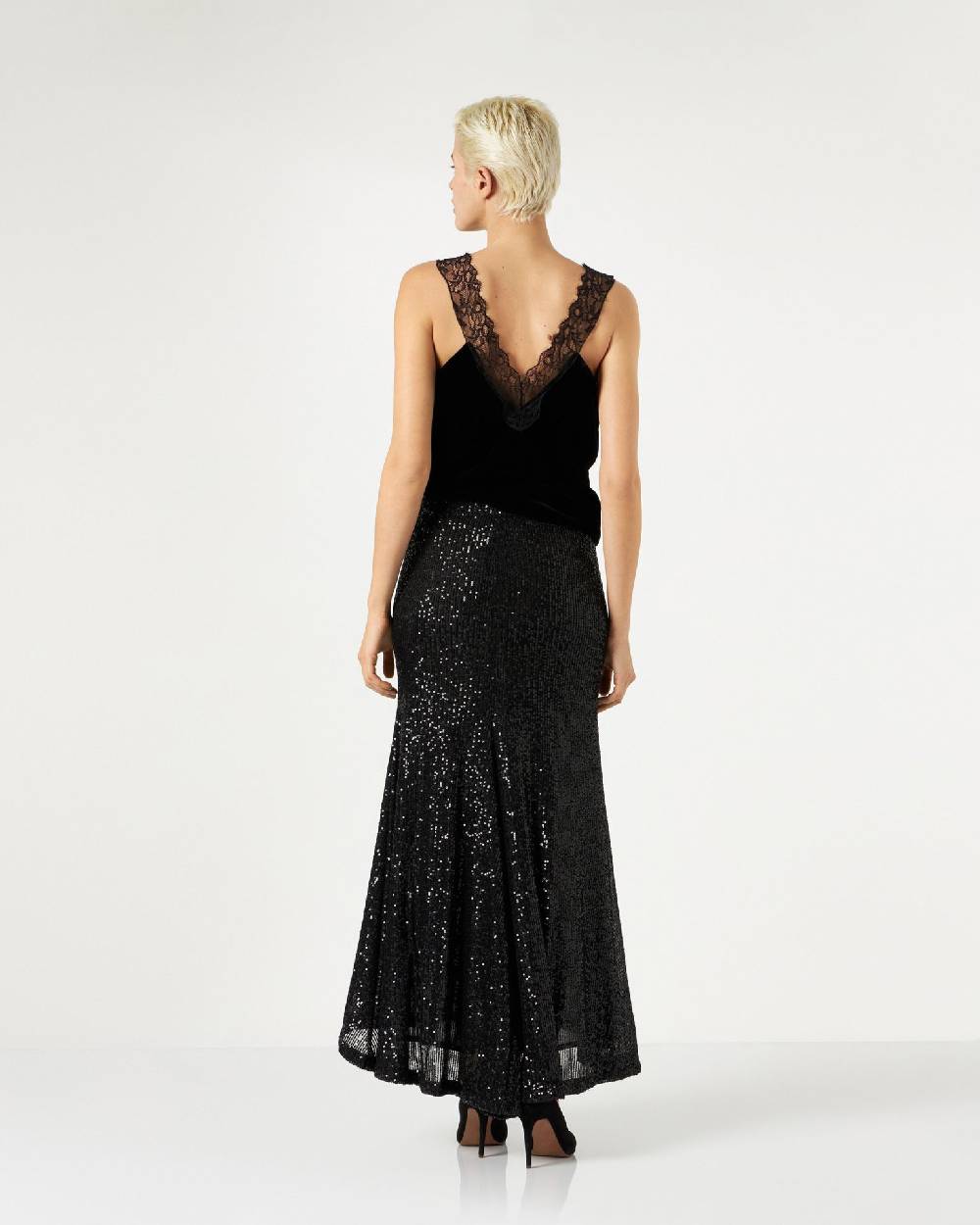 Le Twins Mariacristina Paillettes Nero Outlet