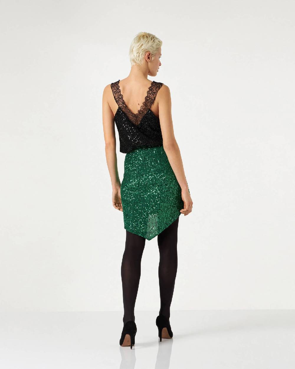 Le Twins Asti Paillettes Verde Negozi Online