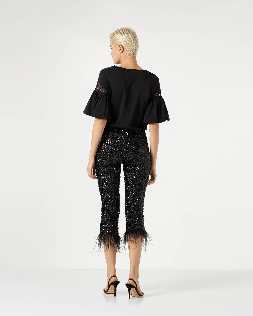 Le Twins Savy Paillettes Lurex Nero Consegna Veloce