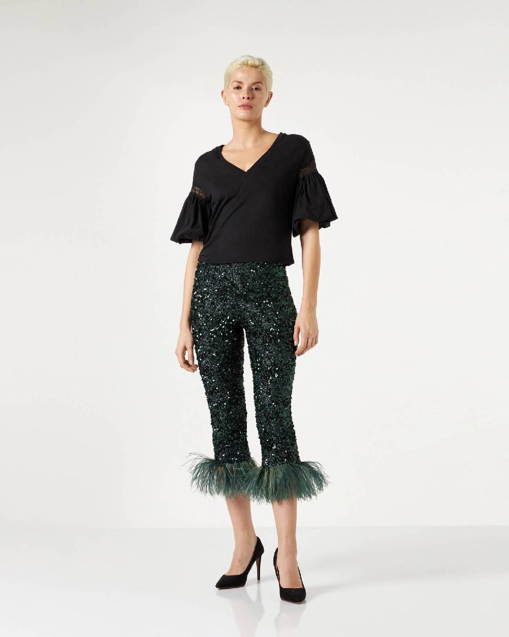 Le Twins Savy Paillettes Lurex Verde Promozione Limitata