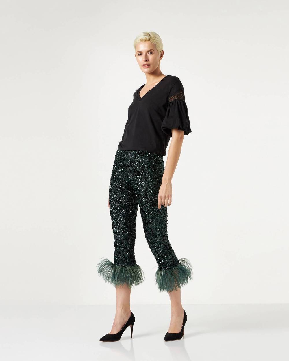 Le Twins Savy Paillettes Lurex Verde Promozione Limitata