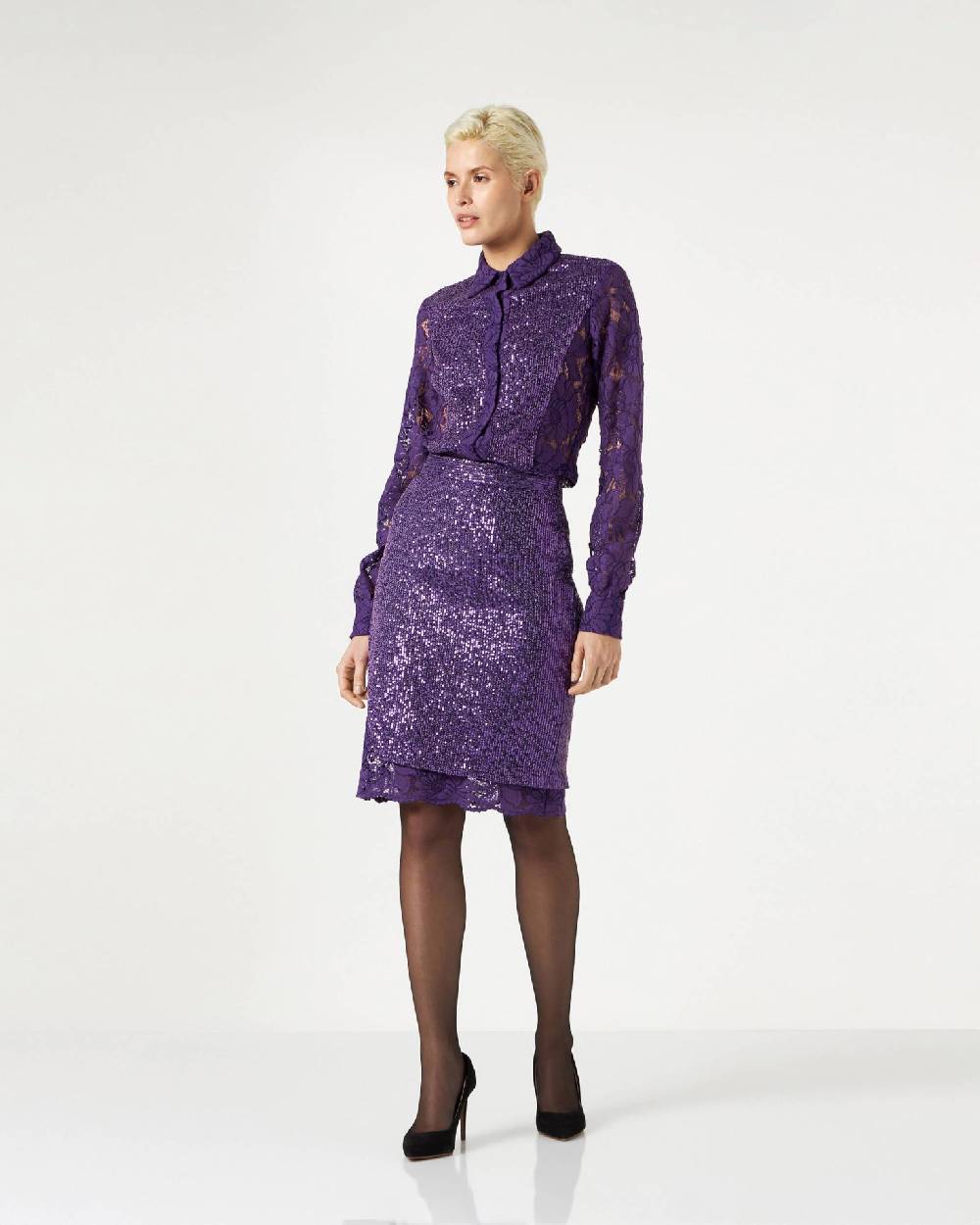 Le Twins Varese Paillettes Viola Shopping Online