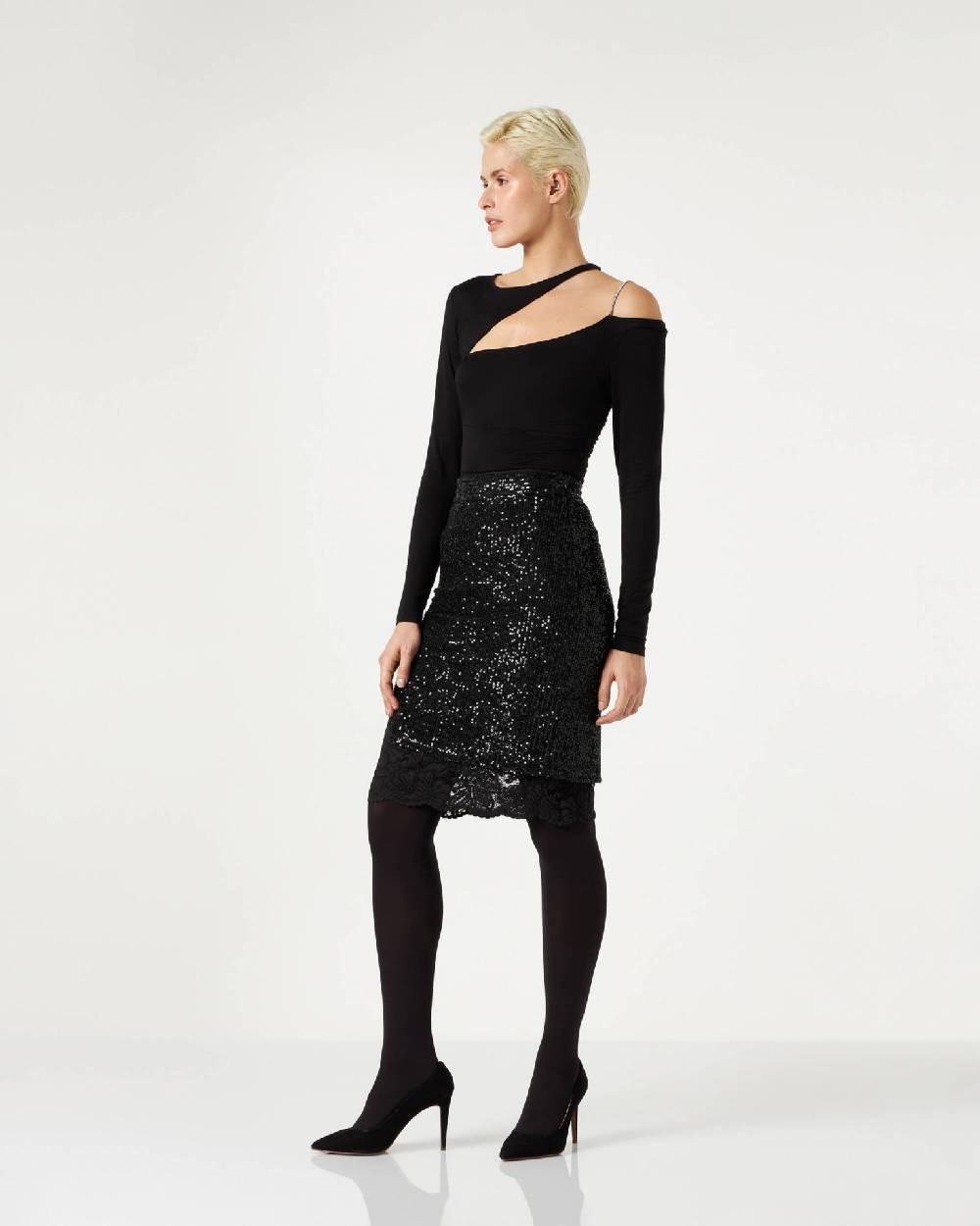 Le Twins Corinne Jersey Nero Prezzo Ridotto