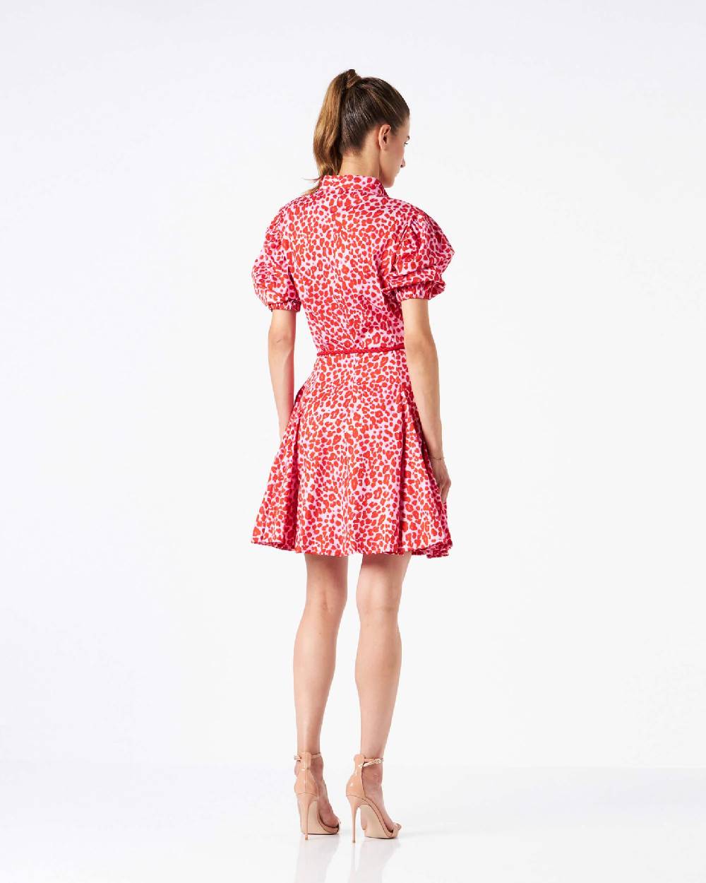 Le Twins Sofy Animalier Rosso con Cintura In Linea