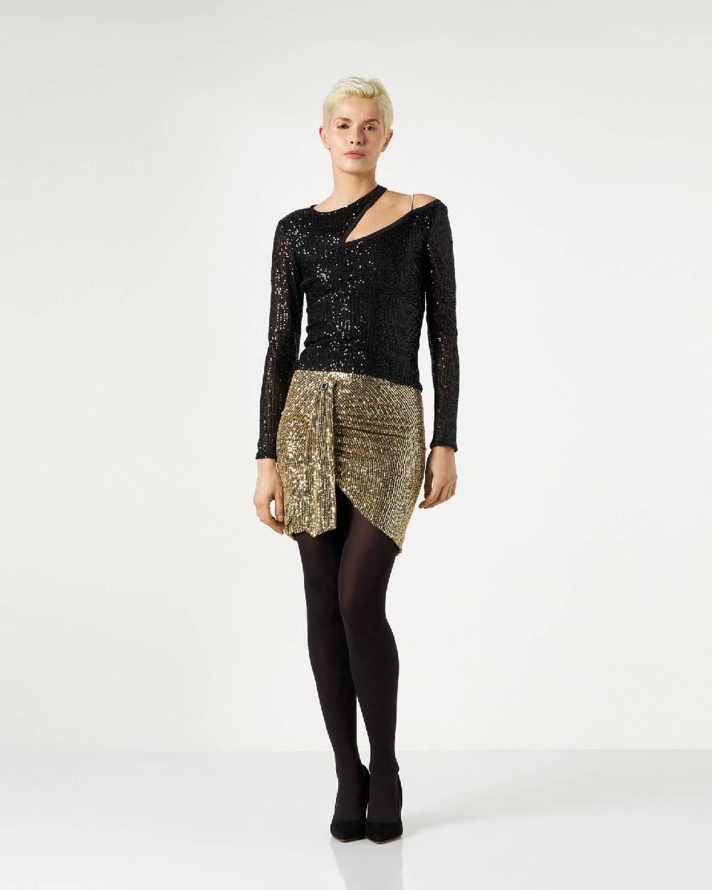 Le Twins Corinne Paillettes Nero Promozione
