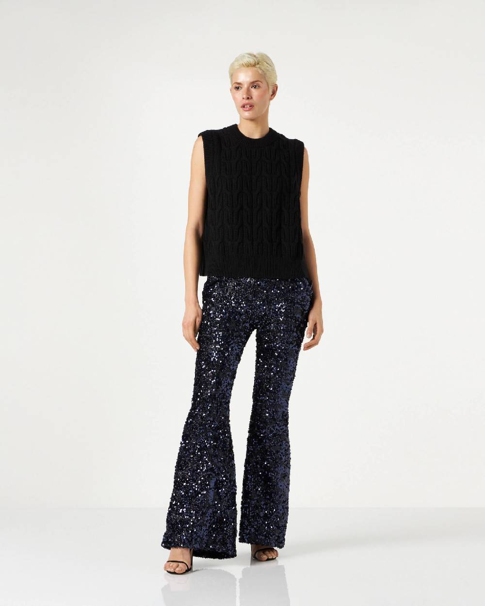 Le Twins Moni Paillettes Lurex Blu Spedizione Gratuita