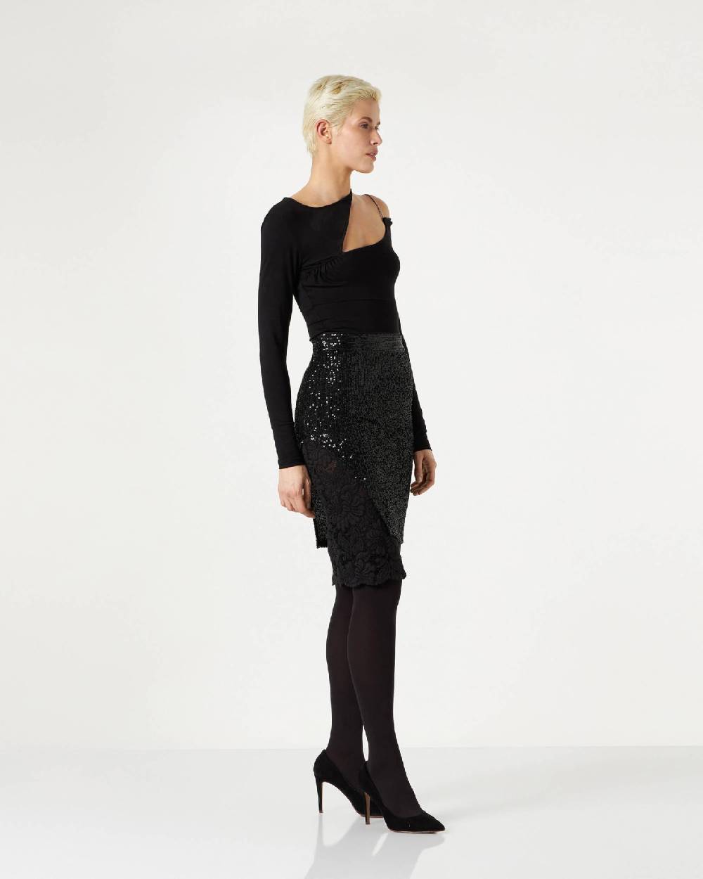 Le Twins Varese Paillettes Nero Negozi Online