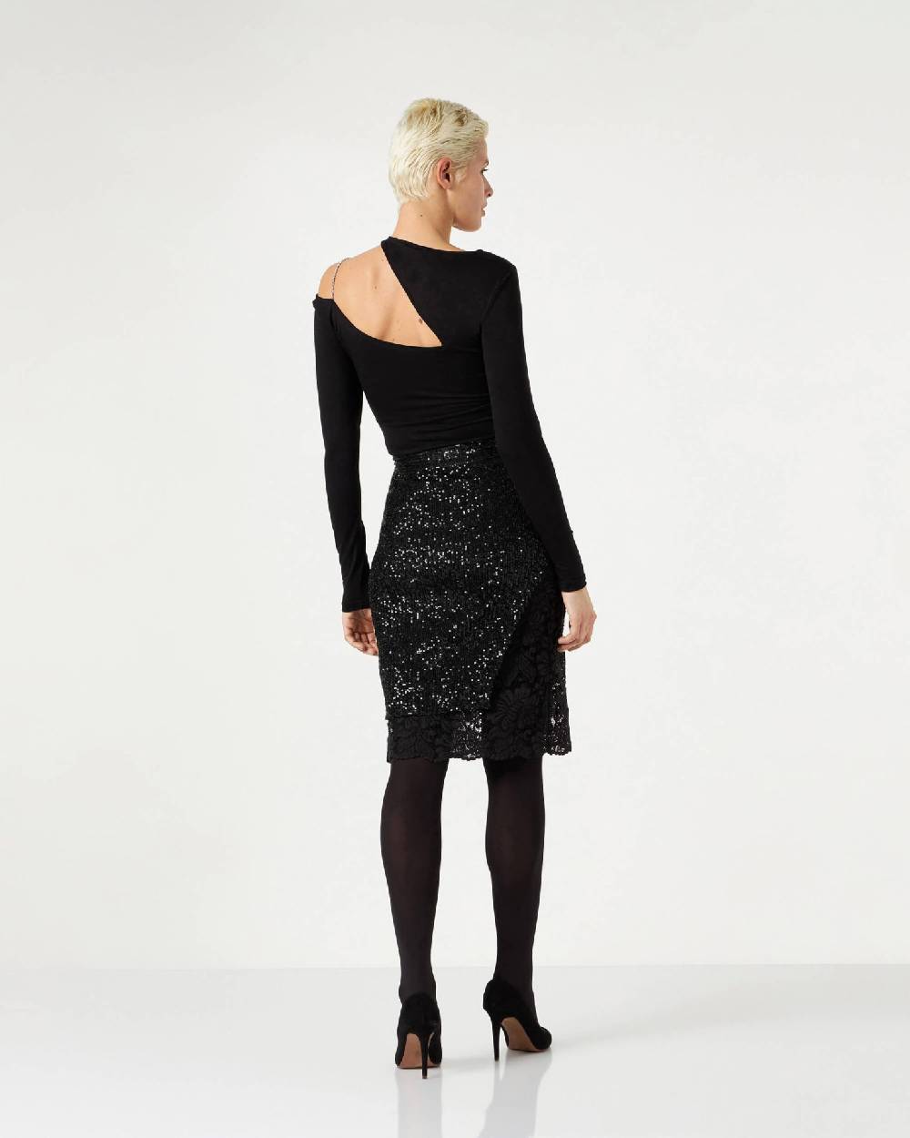 Le Twins Varese Paillettes Nero Negozi Online