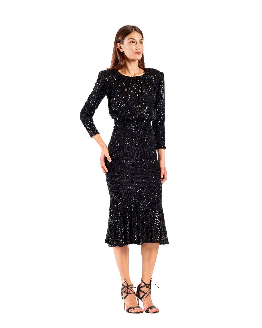 Le Twins Abito Ilaria – Paillettes Nero Online