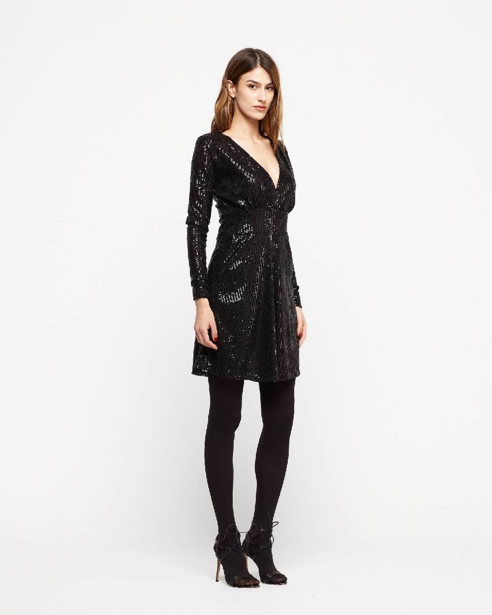Le Twins Abito Vany – Paillettes Nero Presa