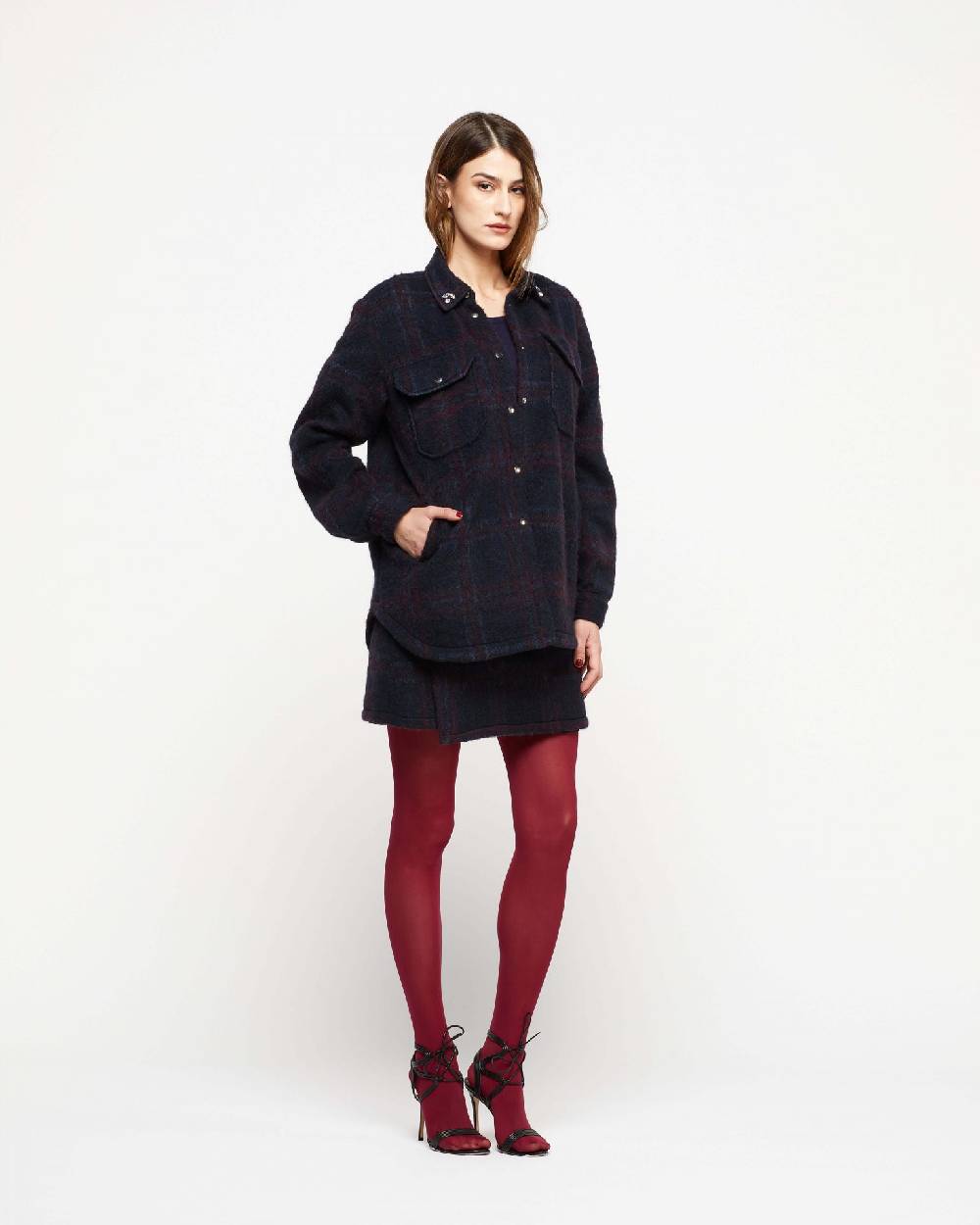 Le Twins Camicia Daniela – Blu Riga Bordeaux Economico