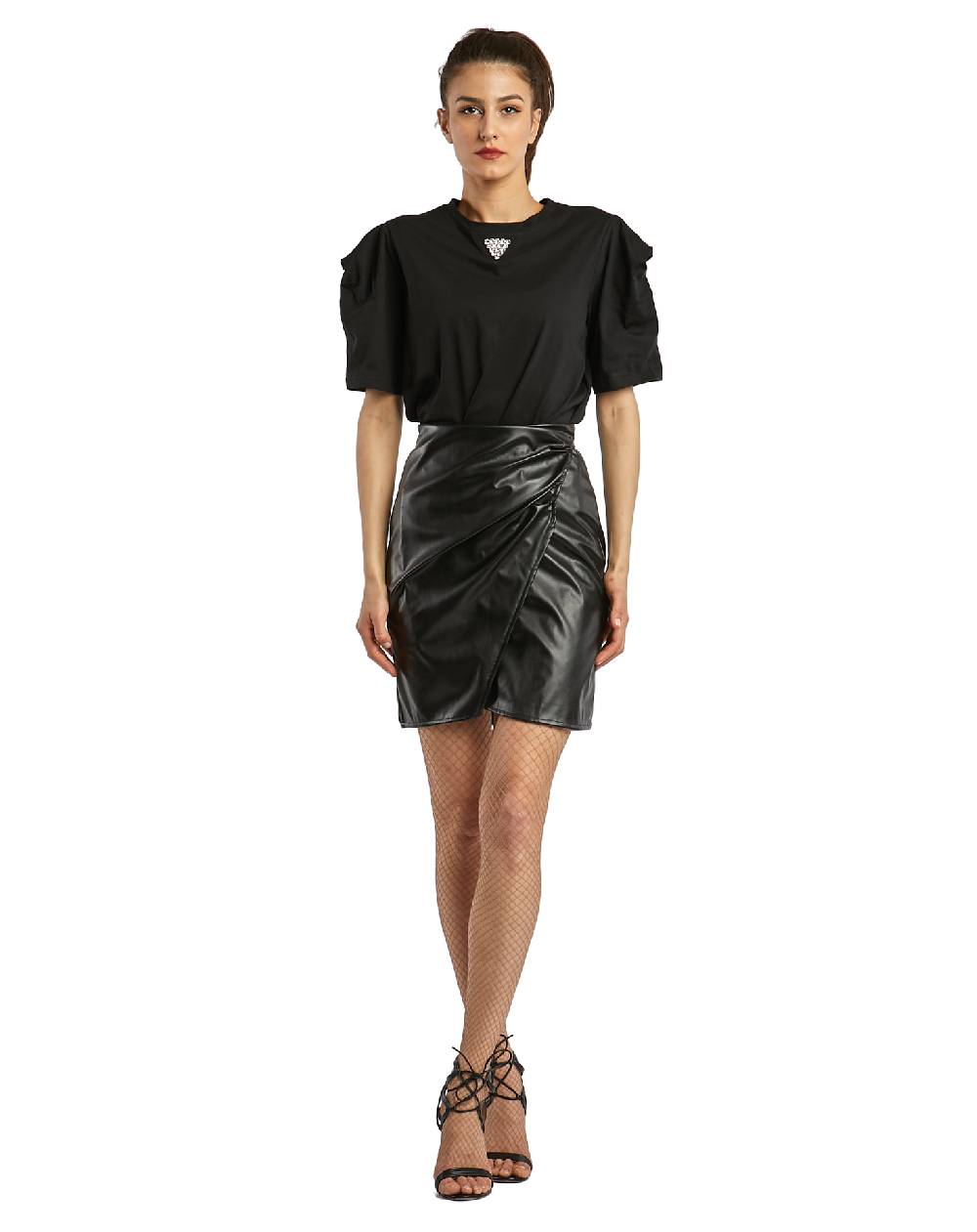 Le Twins Gonna Grazia – Ecopelle Nero Moda
