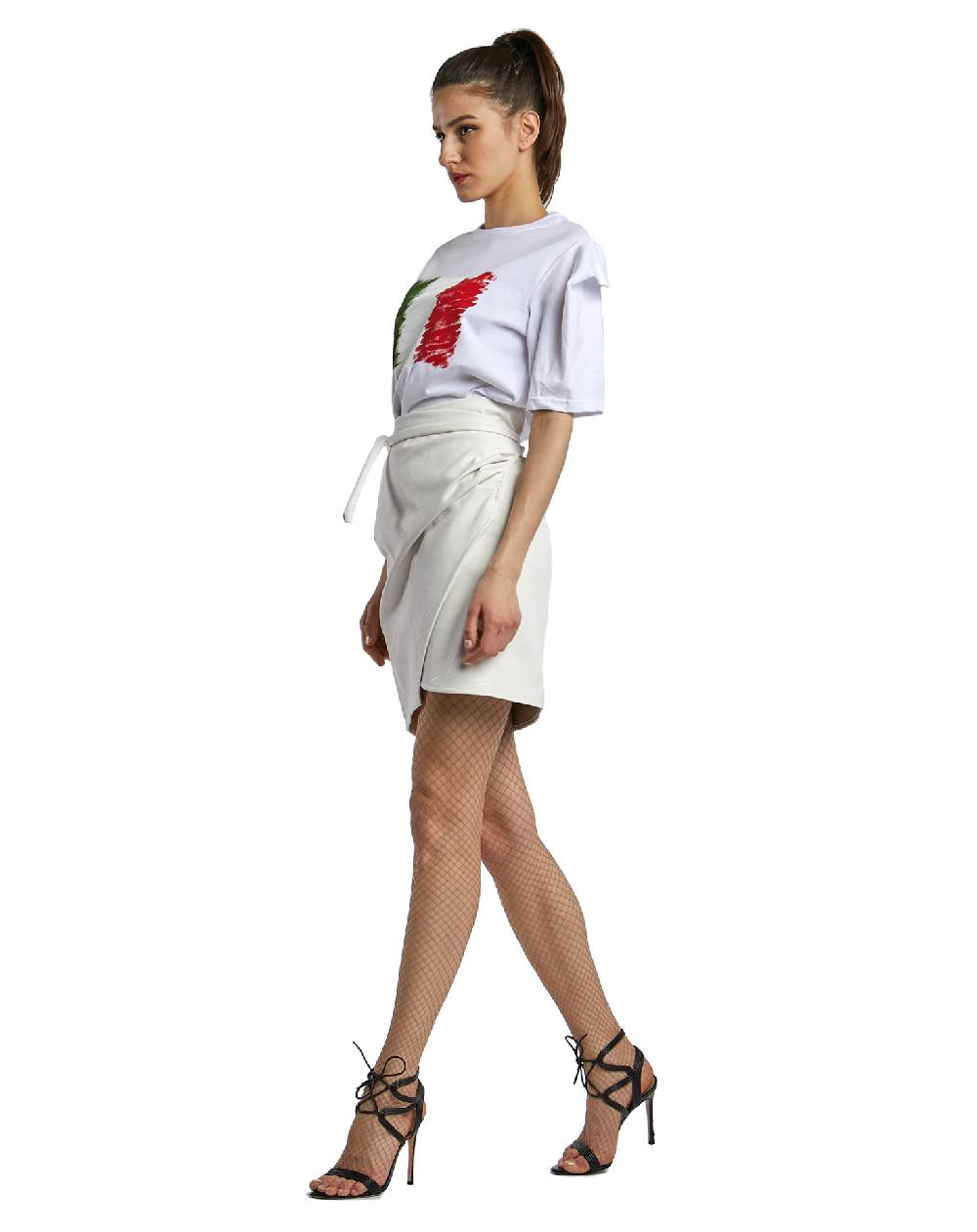 Le Twins Grazia gonna ecopelle Italy