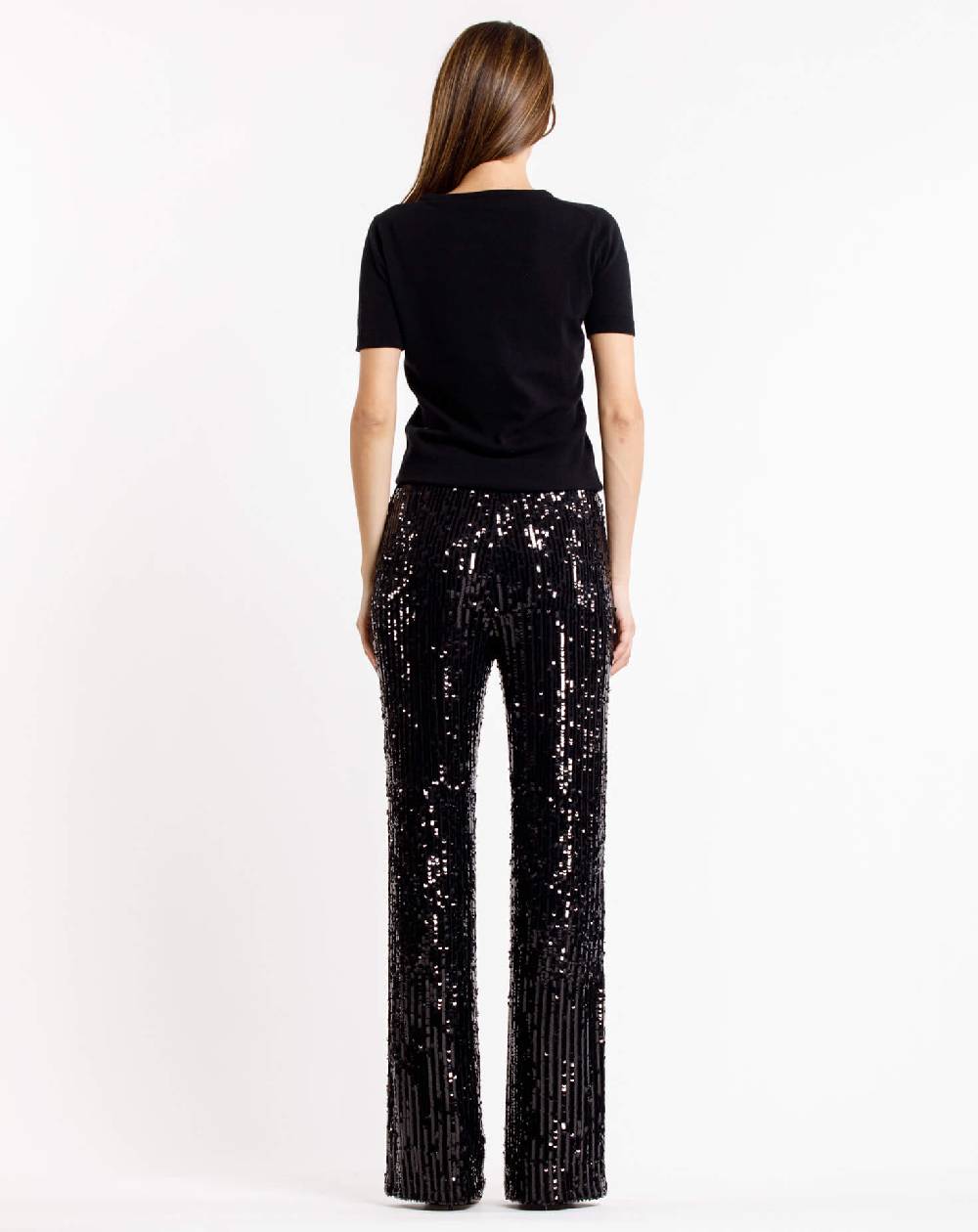 Le Twins Pantalone Raffy – Paillettes Nero Offerta