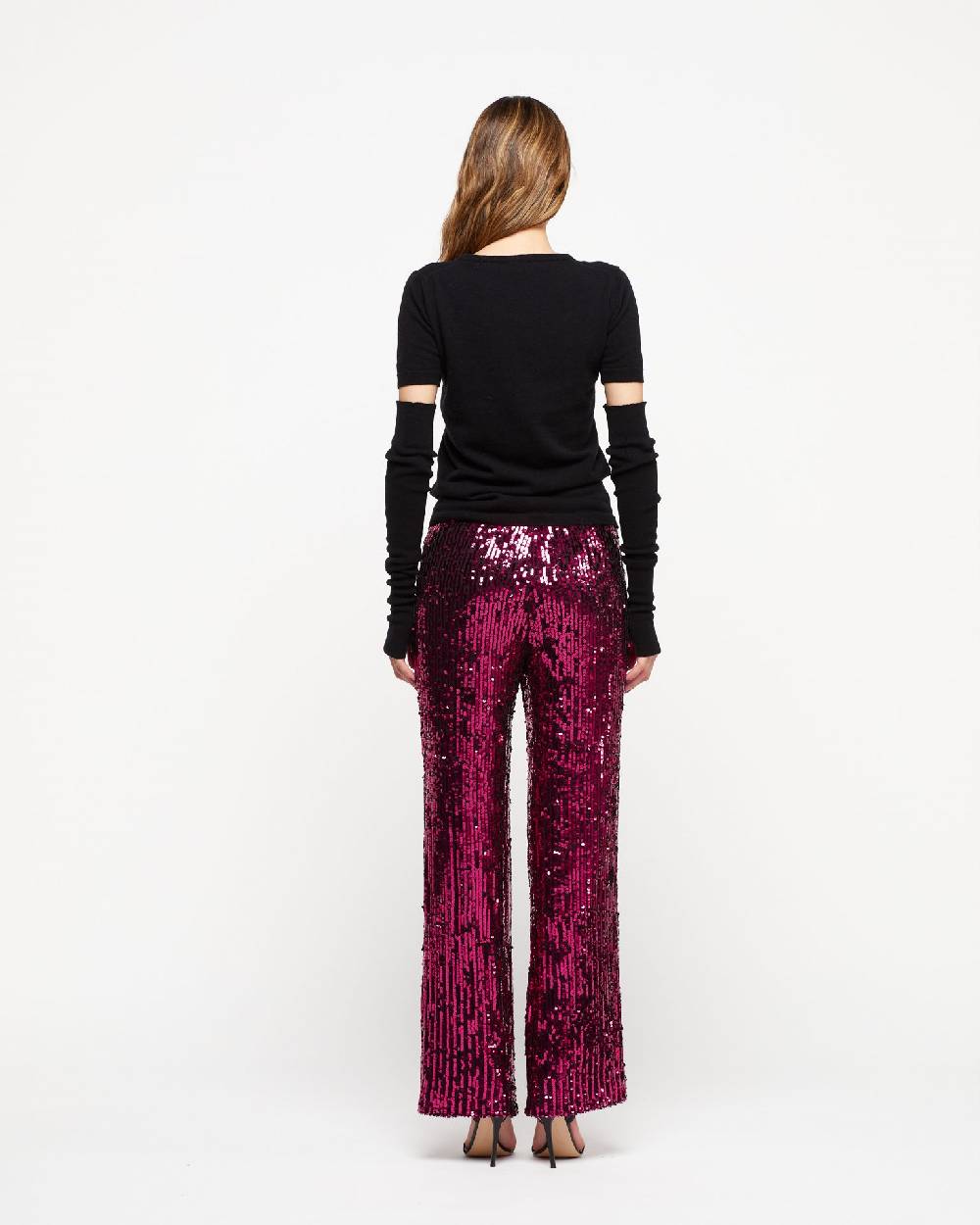 Le Twins Pantalone Raffy- Paillettes Fucsia Economico