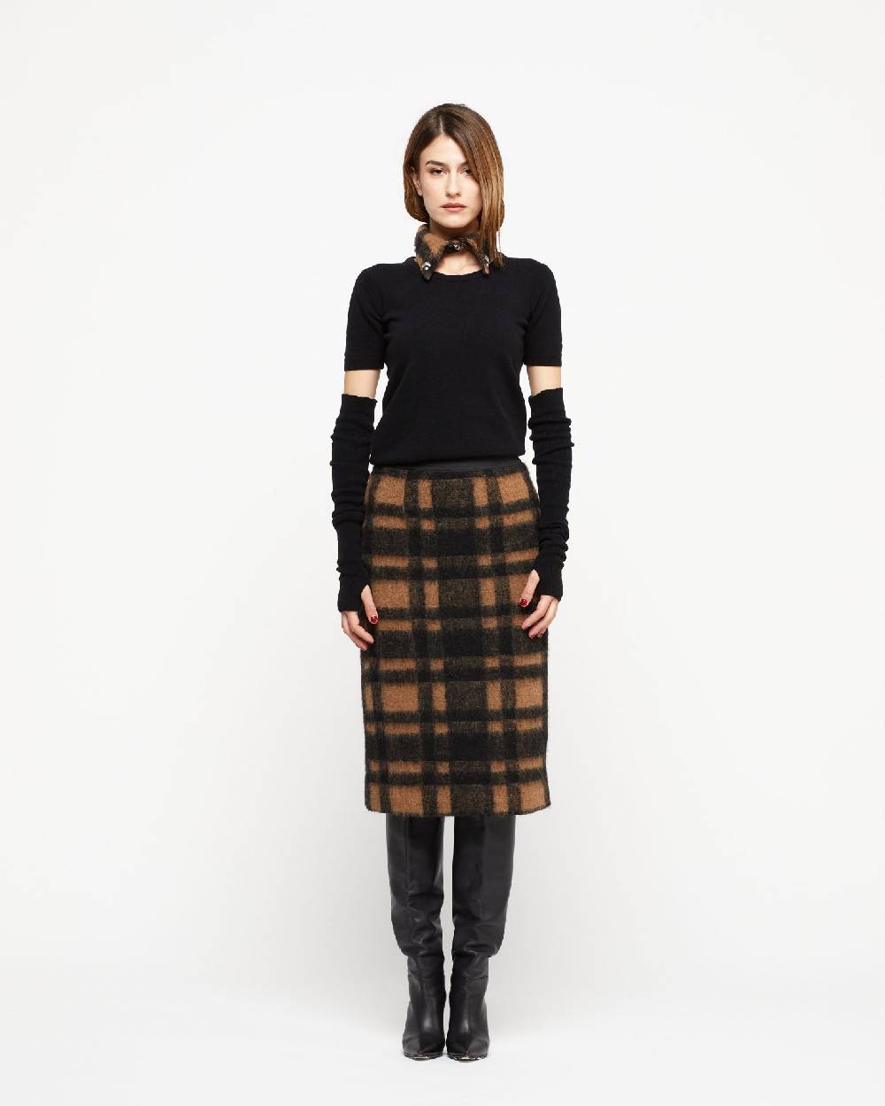Le Twins Gonna Vilma – Quadri marrone e Nero Shopping Online