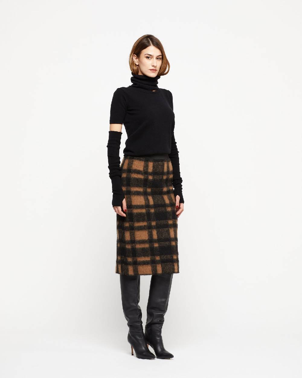 Le Twins Gonna Vilma – Quadri marrone e Nero Shopping Online