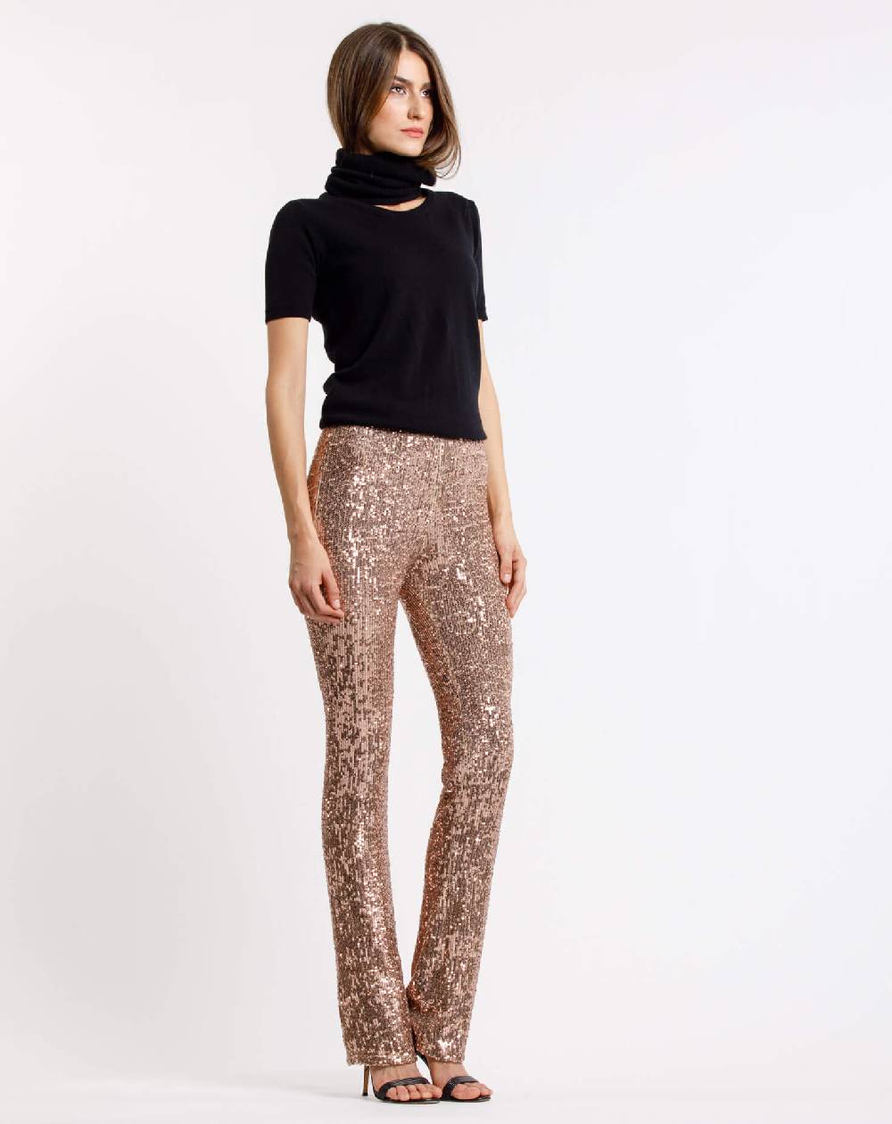 Le Twins Pantalone Raffaella – Paillettes Oro Online