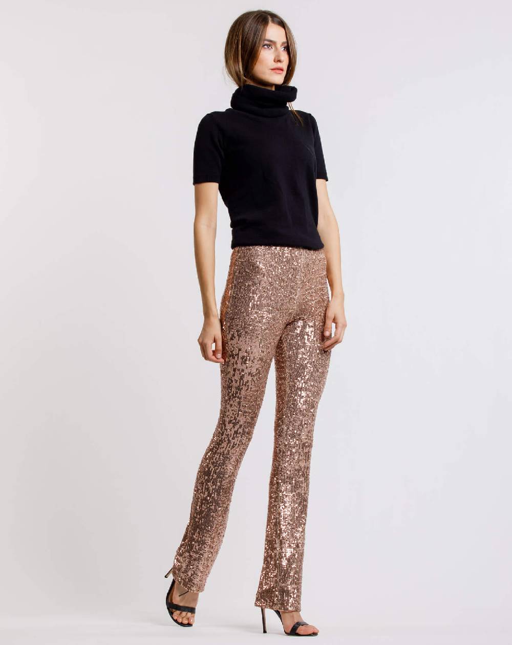 Le Twins Pantalone Raffaella – Paillettes Oro Online