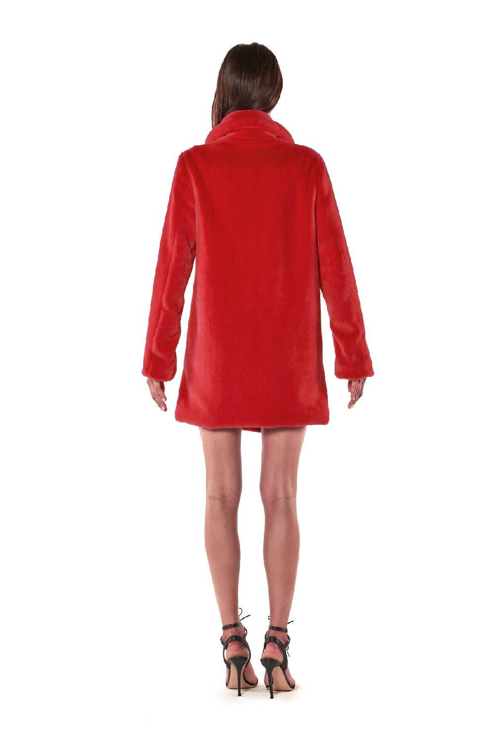 Le Twins Ecopelliccia Greta – Rosso Vendita Calda