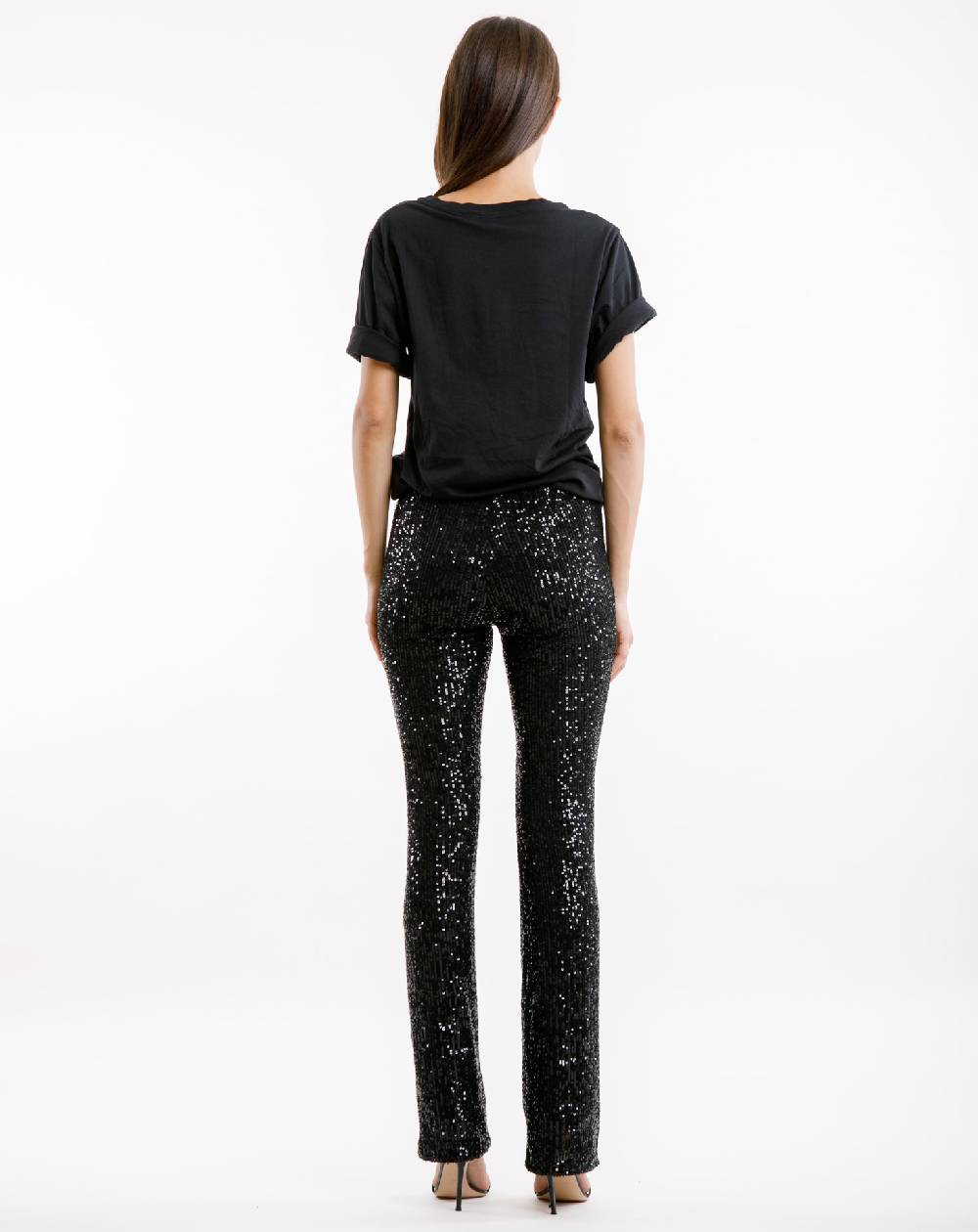 Le Twins Pantalone Raffaella – Paillettes Nero Qualità