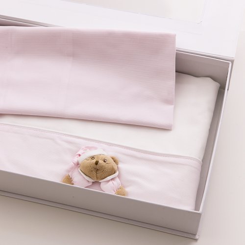 Nanán Puccio "Sei la mia Stella" Set Lenzuola Carrozzina Rosa Sottocosto