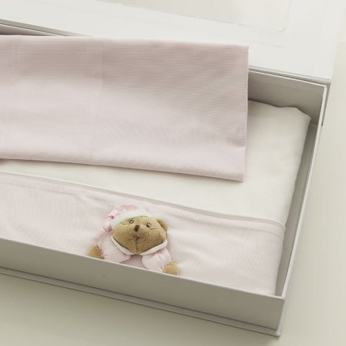 Nanán Puccio Set Lenzuola 3pz Letto "Sei la mia stella" Rosa