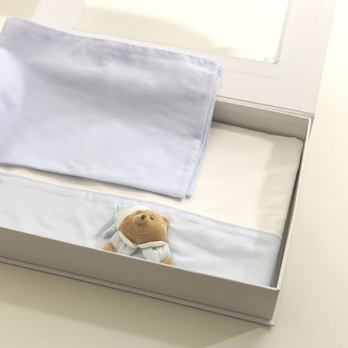 Nanán Puccio Set Lenzuola 3 pz Letto "Sei la mia stella" Azzurro Novità