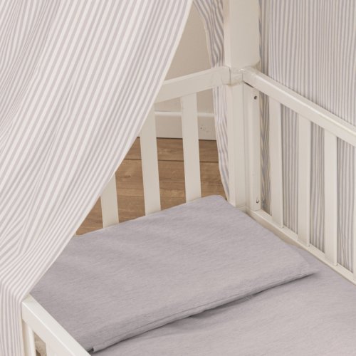 Nanán Set 2Pz Montessori Lenzuola letto + Federa Grigia