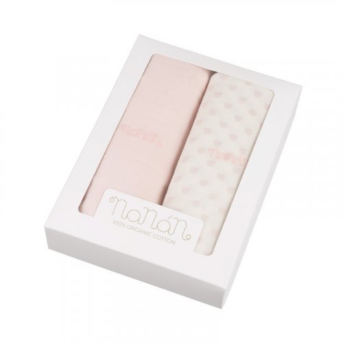 Nanán Set 2 pz mussola rosa 120x120 cm Offerte