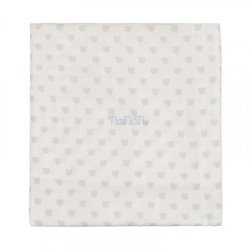 Nanán Mussola all over azzurro 120x120 cm Saldi Di Fabbrica