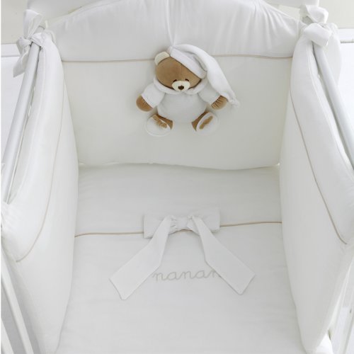 Nanán Set Piumone e Paracolpi 4pz Tato linea Bianca Vendita