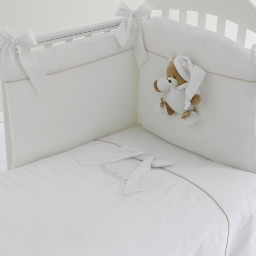 Nanán Set Piumone e Paracolpi 4pz Tato linea Bianca Vendita