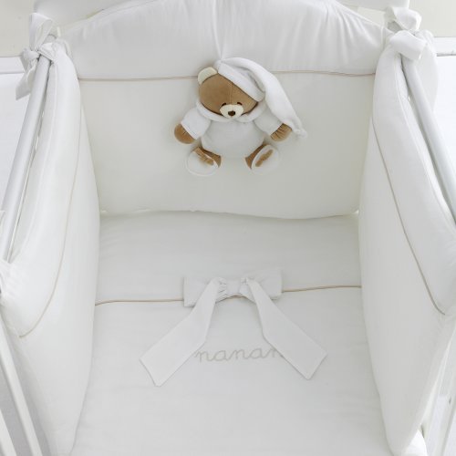 Nanán Set Piumone e Paracolpi 4pz Tato linea Bianca Vendita