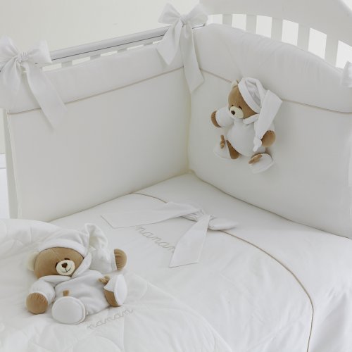 Nanán Set Piumone e Paracolpi 4pz Tato linea Bianca Vendita