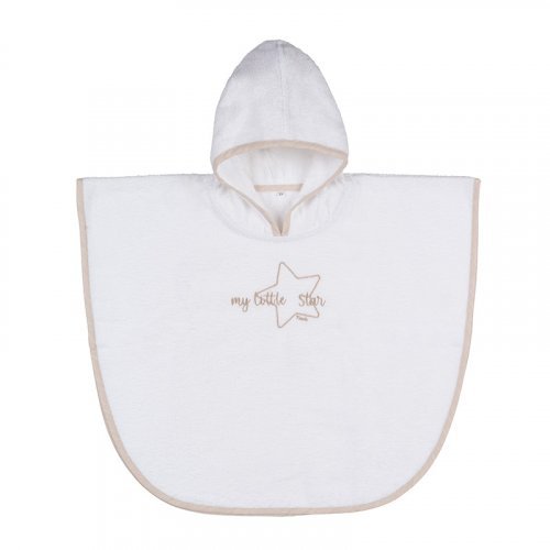 Nanán Accappatoio poncho beige "My little star" Economico