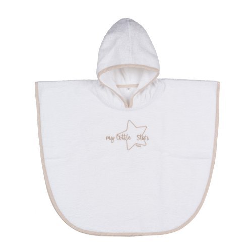 Nanán Accappatoio poncho beige "My little star" Economico