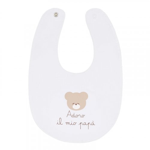 Nanán Bavaglio bianco "Adoro il mio papà" Soddisfazione Garantita