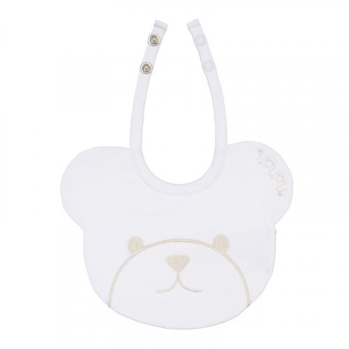 Nanán Bavaglio bianco con orso Qualità Garantita