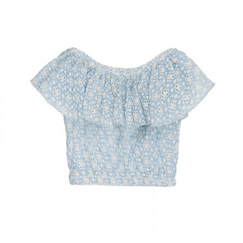 Nanán Blusa in stangallo azzurra Italia