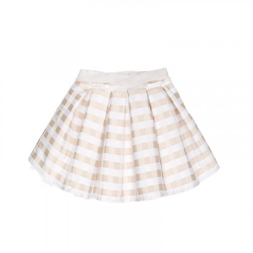 Nanán Gonna a quadretti beige Nuova