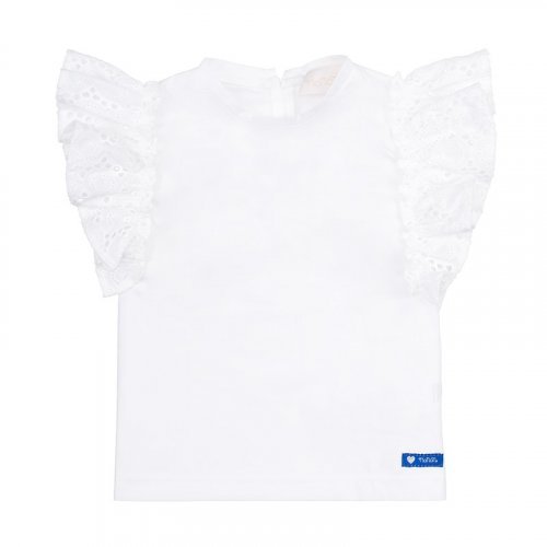 Nanán T-shirt bianca con frappe